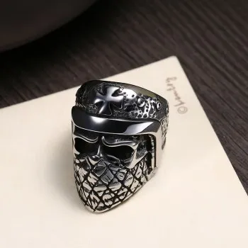 

Ancient Maya Fashion Ring Weird Titanium Steel Ring Punk Style GMYR259