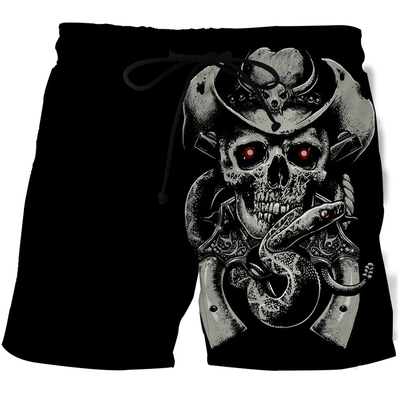

3D printed skull Men beach pants fashion comfortable shorts bermuda shorts oversized men's clothing shorts essentials mens pants