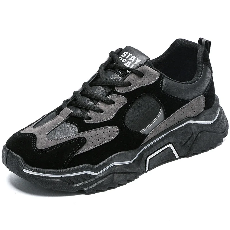 

2021 Men Shoes Outdoor Reflective Light Sneakers Trend Heighten Platform Shoes Breathable Hard-Wearing Men Running Shoes Hot