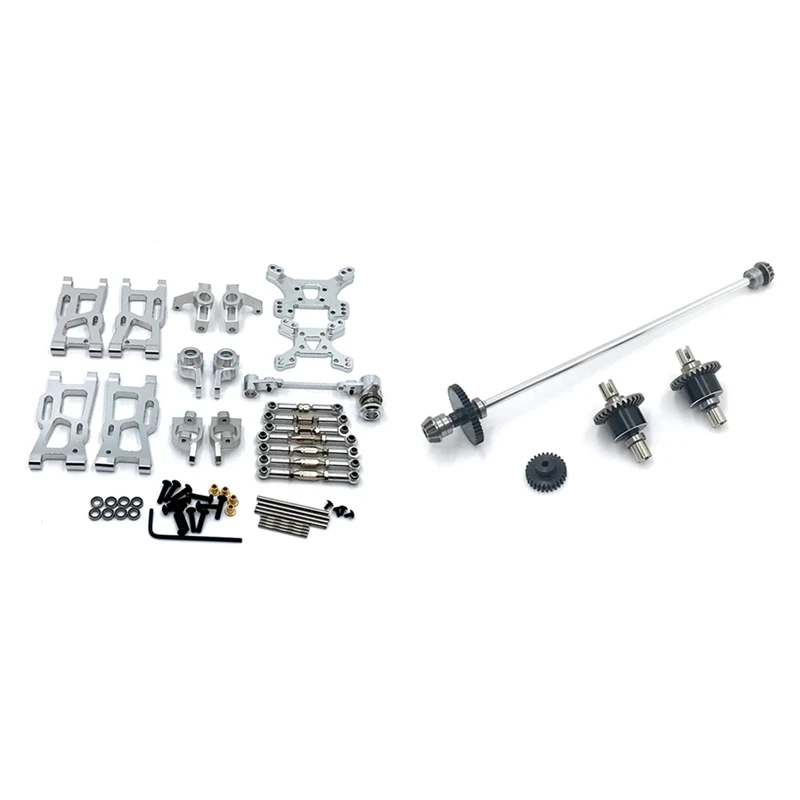 

1 Set Metal Swing Arm Steering Cup Shock Tower Kit & 1 Set Central Drive Shaft Differential Reduction Motor Gear