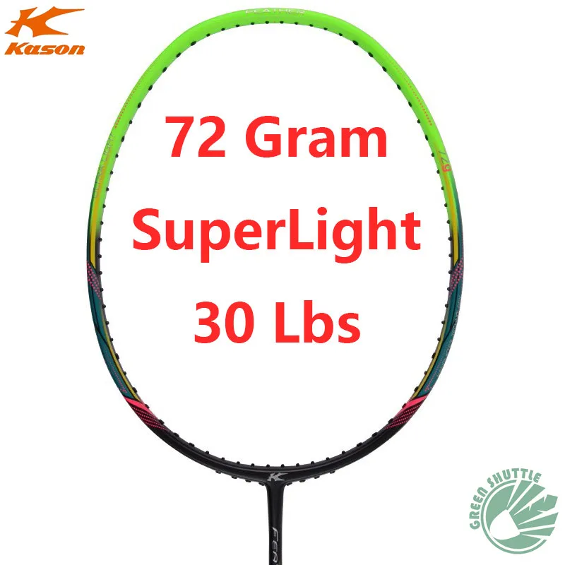 Только 72 г gason 2020 New SuperLight ракетка для бадминтона графитовая цветное перо K600 с