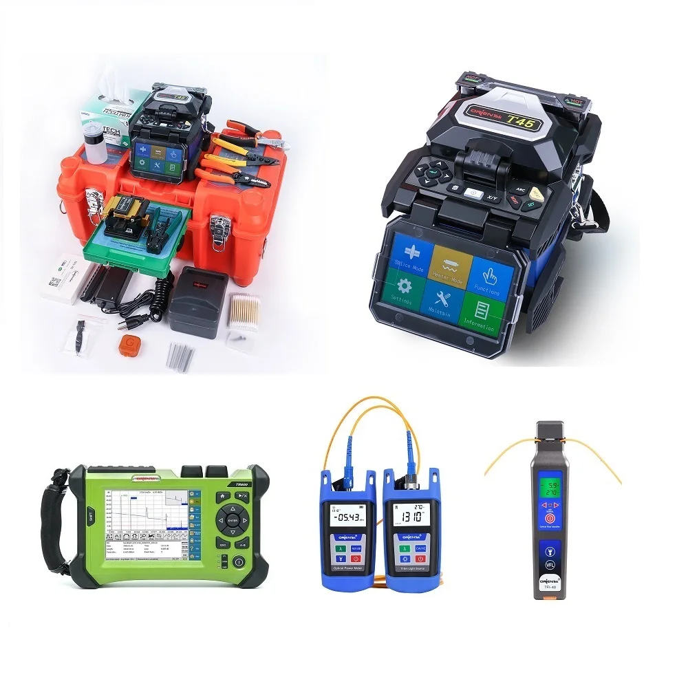 Orientek T45 сварочный аппарат + TR600 OTDR 1310/1550nm TFI 40 волокна Identfier КПМ операции FTTH