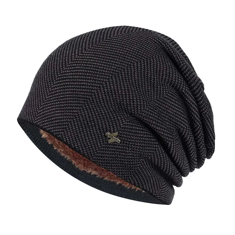 

Men Unisex Winter Warm Knitted Hats Plus Velvet Women Outdoor Running Hiking Ski Caps Cycling Windproof Earmuffs