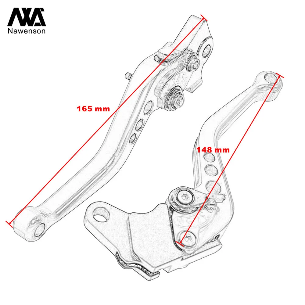 Короткие регулируемые рычаги тормозной муфты для мотоцикла Yamaha MT125 2015-2019 YZF R125