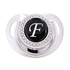 пустышки соски для детей пустышка для младенца вещи для новорожденных прорезыватель для зубов пустышки для малышей соска для младенца товары для новорождёных Соска-пустышка для новорожденных, серебристая, с 24 буквами