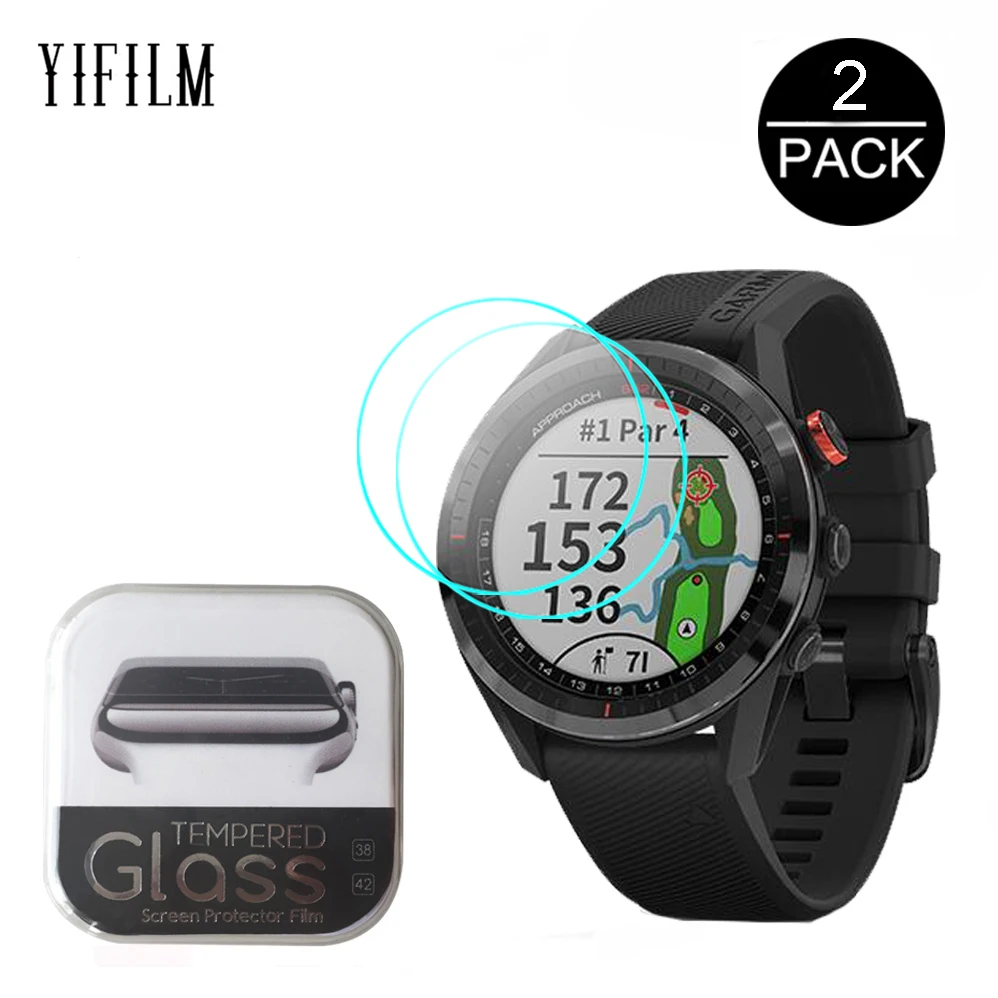 

2PCS 2.5D 0.25mm Tempered Glass For Garmin Approach S62 GPS SmartWatch HD Clear Anti-Scratch Glass S62 Screen Protector Film