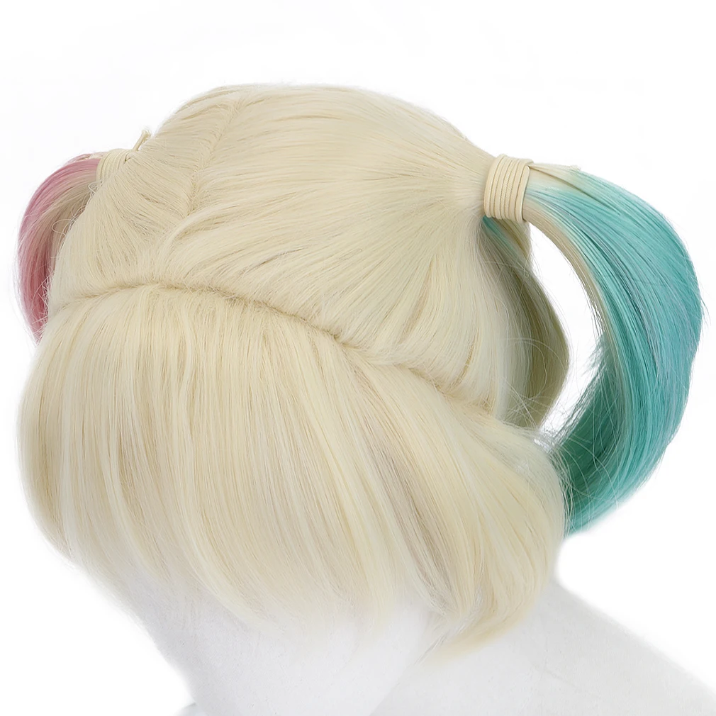 Парик для косплея аниме Free Beauty короткий синтетический с косичками розовыми и