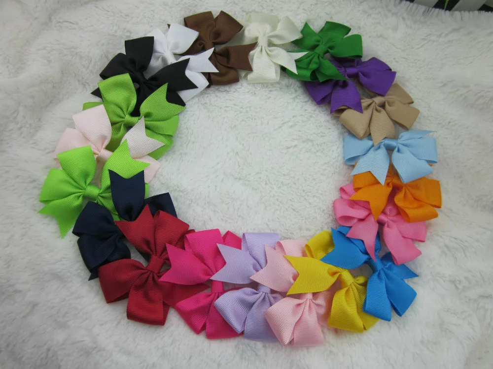 Оптовая продажа бантов для волос 20 шт./лот Ленточные банты без зажима бутиковая