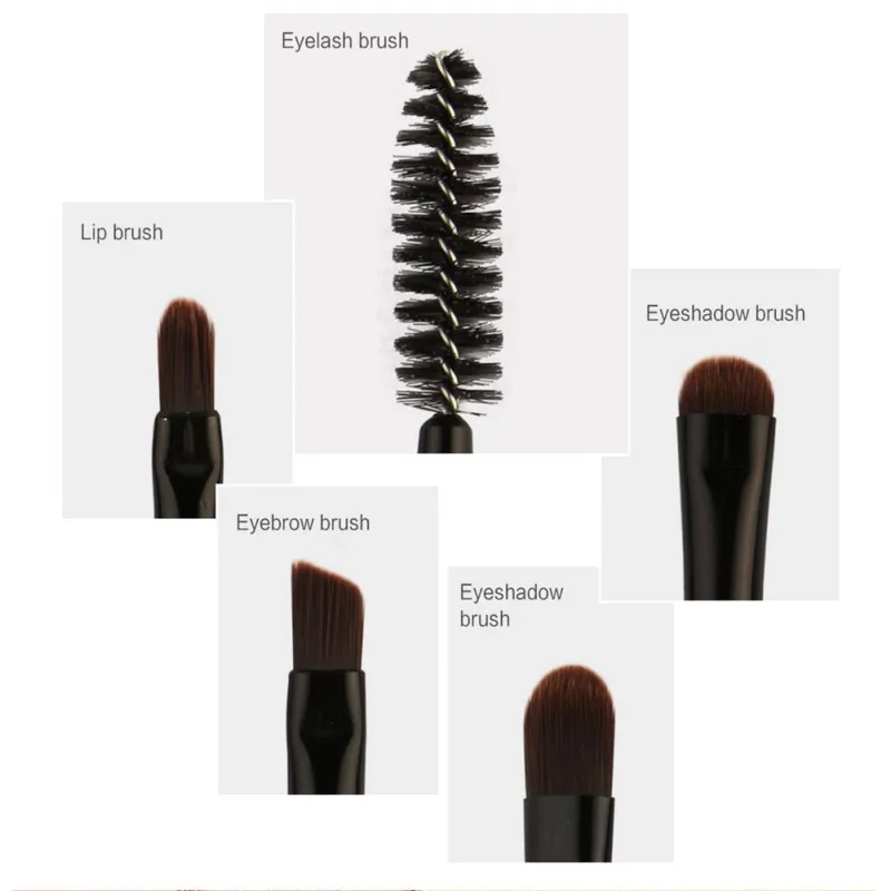 5 шт. косметика мягкие тени для век кисти держатель набор нейлоновые волосы