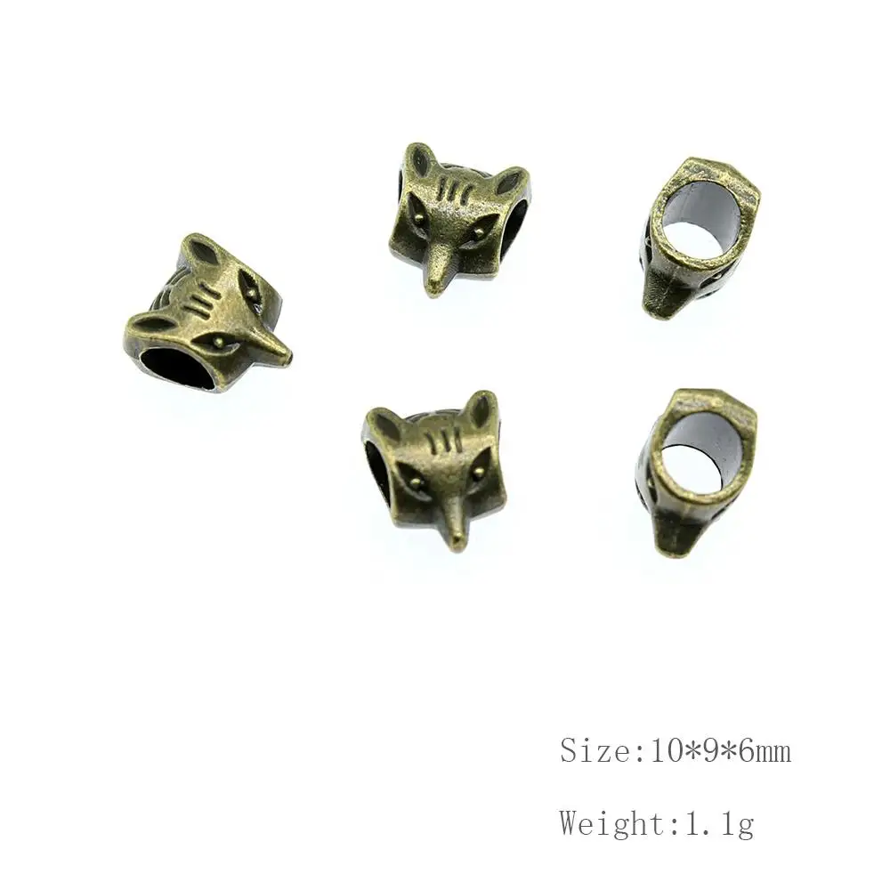 

Malzahar 30 Pieces Fox European Big Hole Beads Jewelry Findings Components Pendants For Crafts