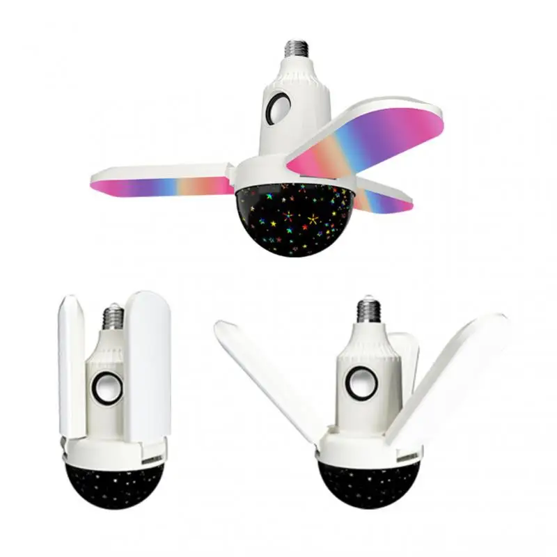

40W E27 3Leaves Bluetooth Star Starry Music Lamp Remote Control RGB LED Light With Speaker Function For Hotel Meeting Room Party