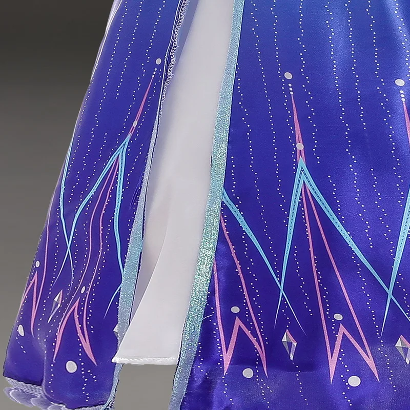 

New Girls Queen Dress For Kids Princess Dresses Blue Long Sleeve Baby Girl Halloween Party Gown Child Carnaval Dress