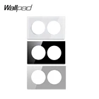 Wallpad L6 двойная 2 банда белая черная серая стеклянная Хрустальная рамка 3x6 пластина для L6 DIY настенный светильник розетка модульная Настройка