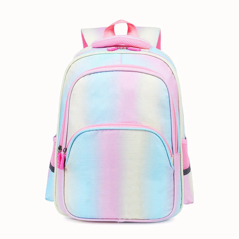 Легкий Водонепроницаемый Школьный рюкзак для девочек, вместительные радужные Детские портфели для учебников