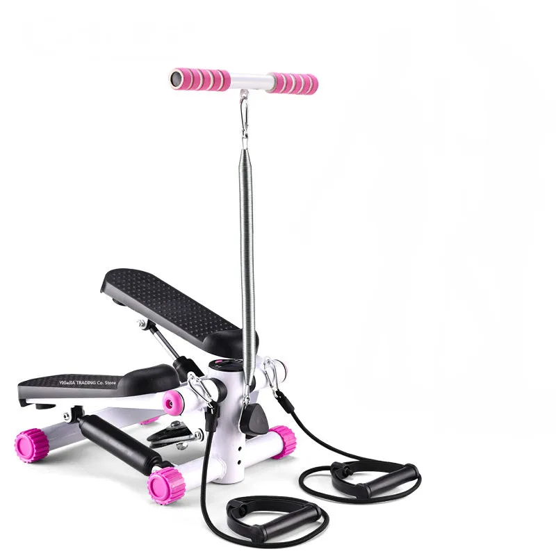 Mini Fitness Up-Down Stepper Home Swing Stepper with Training Bands and LED Display, Exercise Stepper For Couples