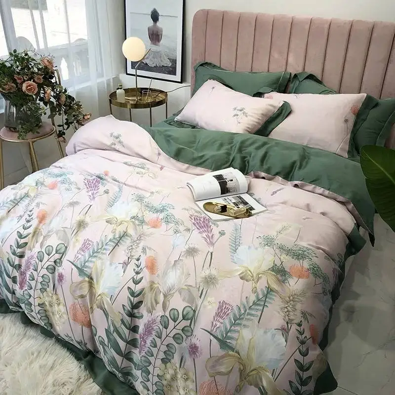 

Пододеяльник в комплекте с растениями и планшетом, размер Queen/King, супер мягкое постельное белье, пододеяльник