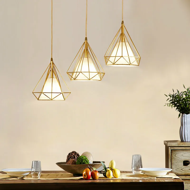 Скандинавский Золотой светодиодный подвесной светильник s для гостиной