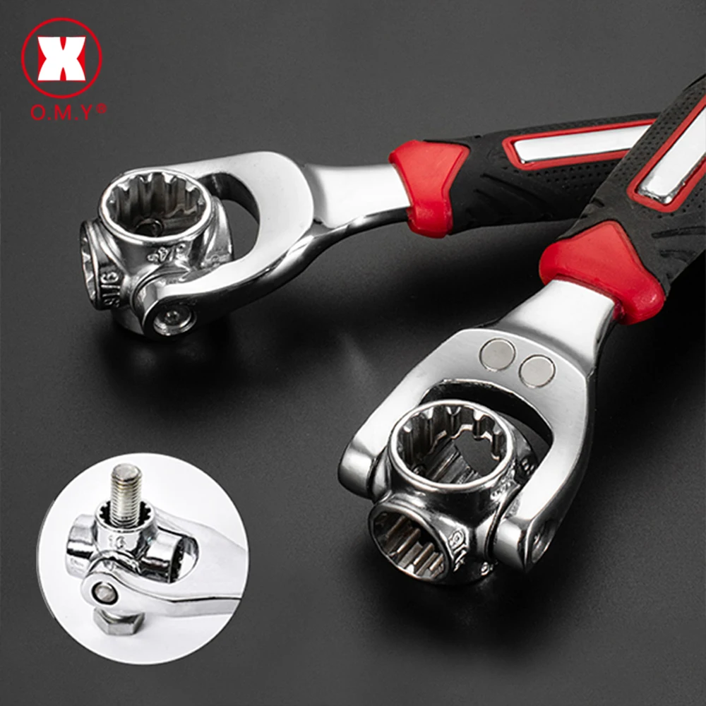 

OMY Ratchet Wrench Socket Works with Spline Bolts Torx 360 Degree 52 IN 1 Universial Furniture Car Repair Spanner Hand Tools