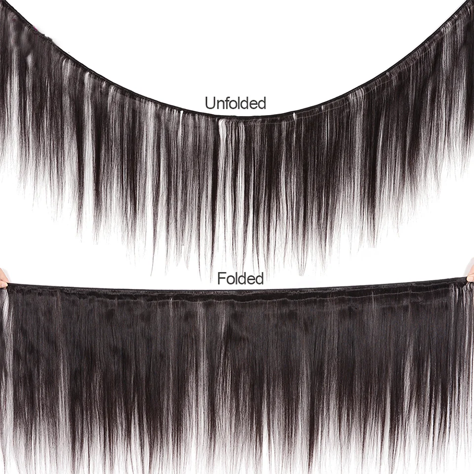 Набор волос Bone Straight Human Hair с закрытием 100% бразильских наращиваний 4x4 HD Lace для женщин от NAFUN.