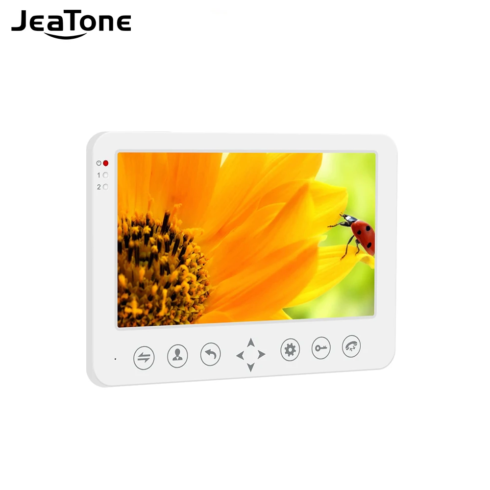 JeaTone 7 Inch TFT LCD 1200TVL Monitor Color Intercom for Video Intercom System Home Security (Work for Jeatone Video Intercom)