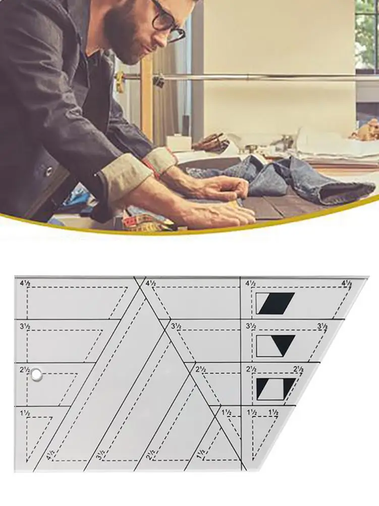 

Acrylic Sewing Ruler Fashion Easy Patchwork Ruler DIY Template For Quilting Sewing Painting