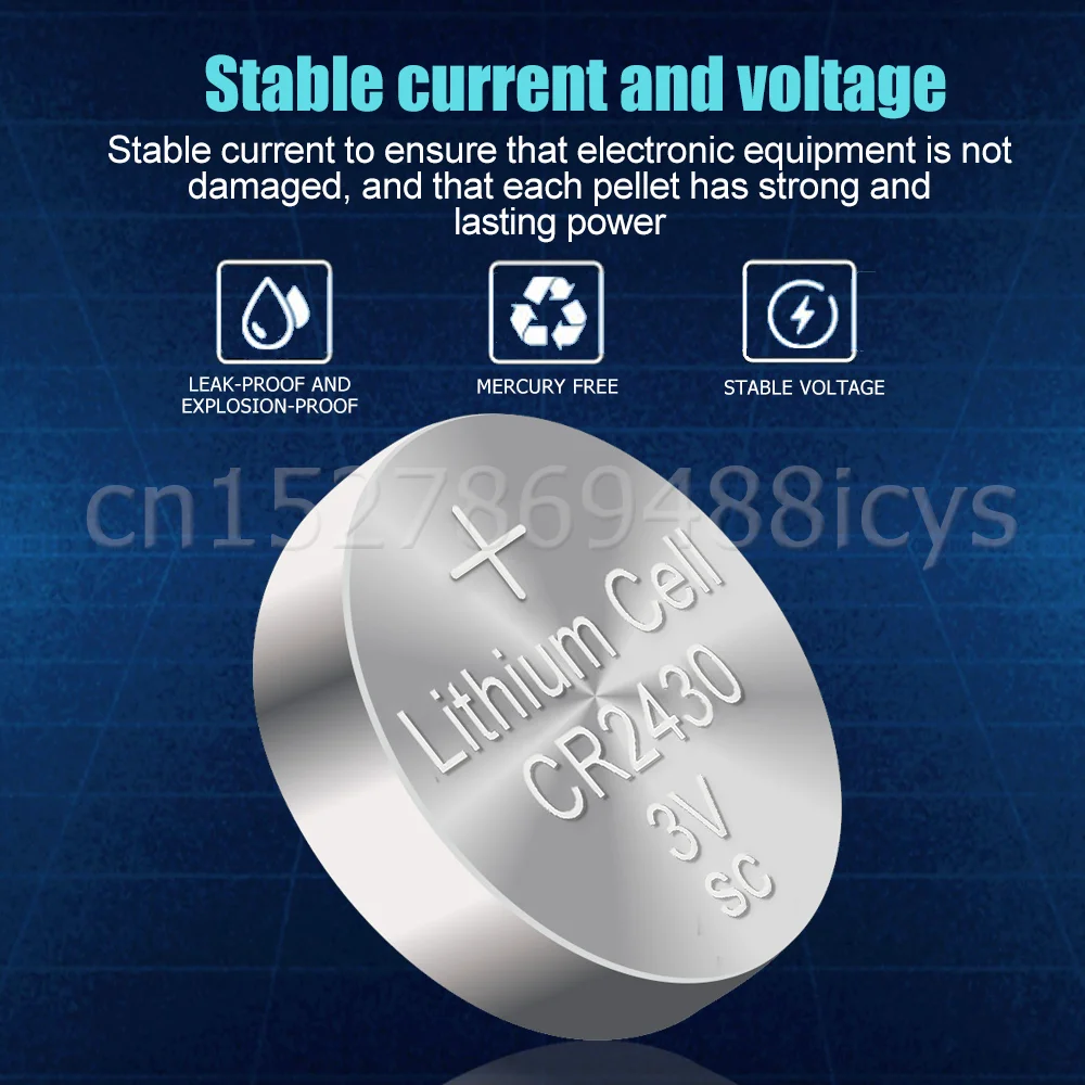 CR2430 CR 2430 3 В литиевая батарея для часов автомобиля с дистанционным управлением