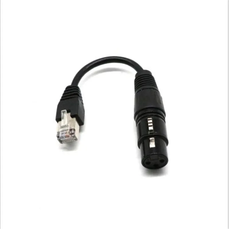 

10pcs/lot 1pcx15cm XLR 3 Pin Female To RJ45 Male Network Connector Adapter Converter Cable