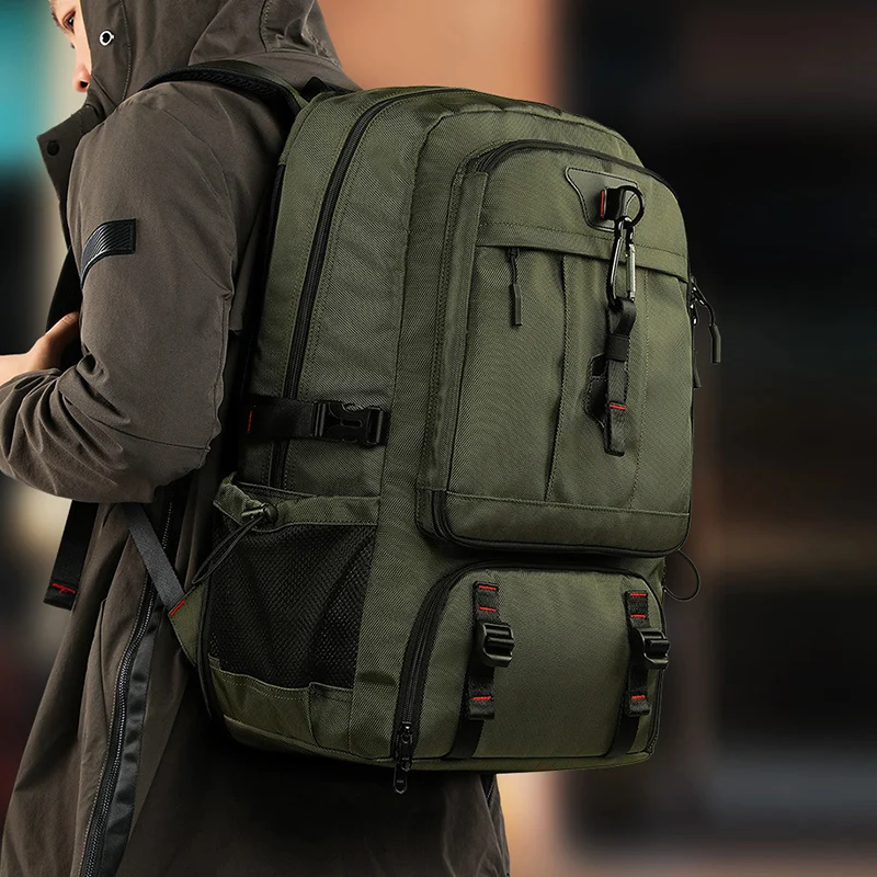 80l 60l mens outdoor backpack climbing travel rucksack sports camping hiking backpack large school bag pack for male new x148c free global shipping