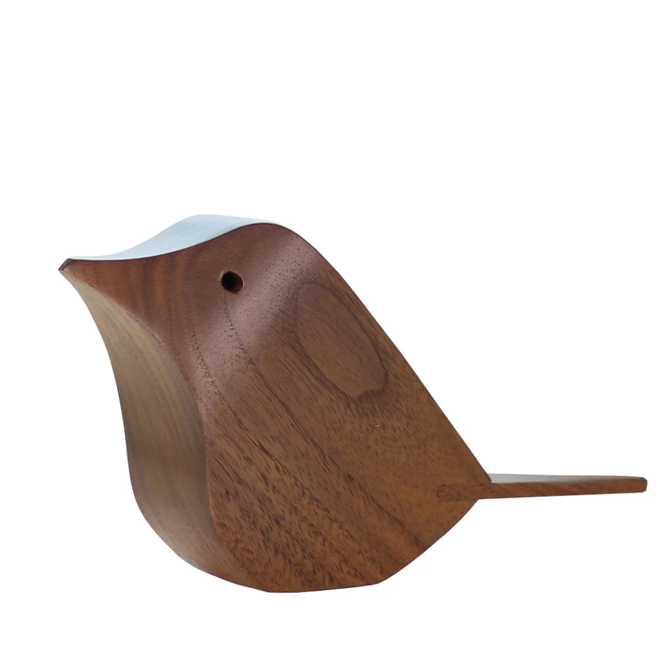Европейские деревянные игрушки для птиц статуэтки из твердого ореха милые