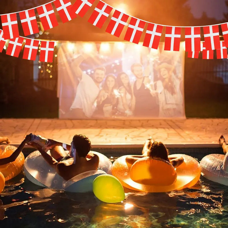 ZXZ Дания флаги с флажками 20 шт. 5 М Перьевая лента danmark баннеры празднивечерние