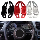 Автомобильные переключатели передач на рулевое колесо, наклейка на переключатель, украшение для Audi S3RS3 2015-2016, красный, черный, серебристый