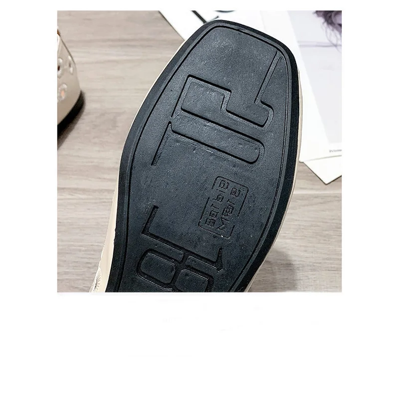 

Fashion Flat Leather Moccasin Loafers Big Size 35-43 Wide Fit Woman Flats Non-slip Hollow Out Mother Walking Shoes Summer Flats