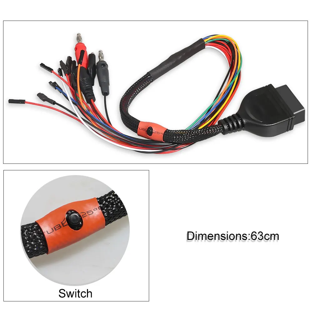 Диагностический адаптер OBD2 2021 MPPS V18 OBD кабель трикодера с разрывом скамья ECU