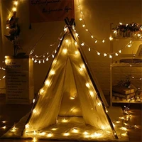 10204050 led star light string twinkle garlands battery powered christmas lamp holiday party wedding decorative fairy lights