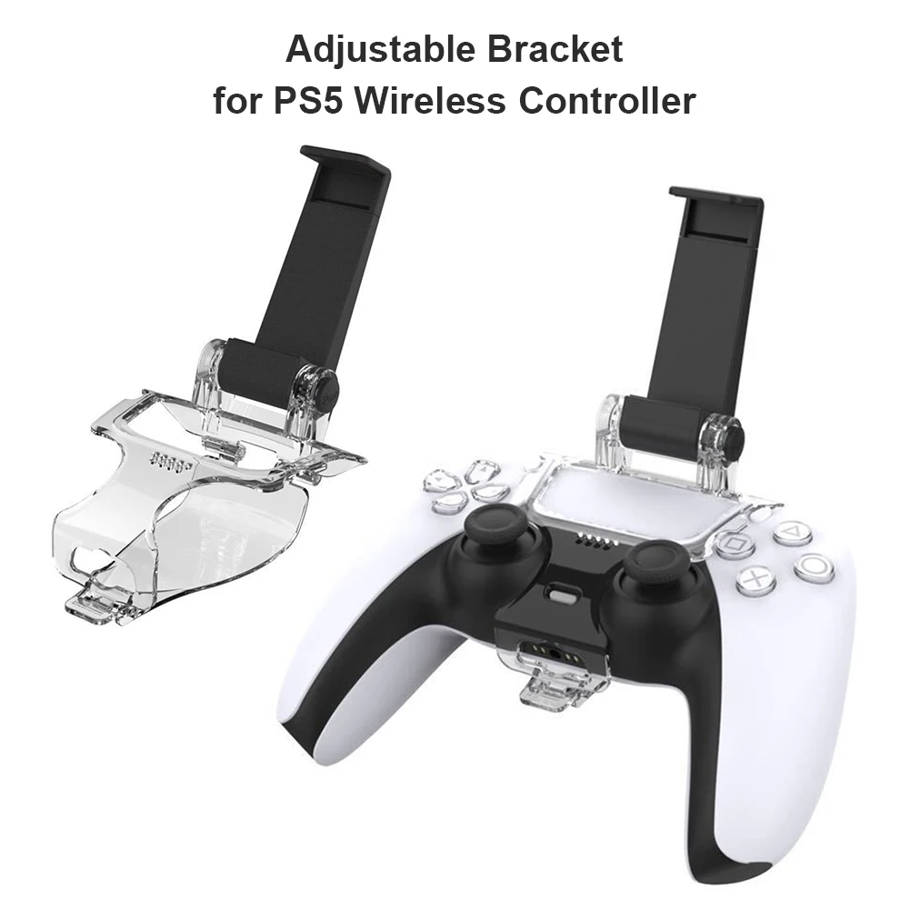 

For SONY PS5 Controller Phone Holder Wireless Adjustable Gamepad Handle Bracket Mobile Phone Clip Game Accessories