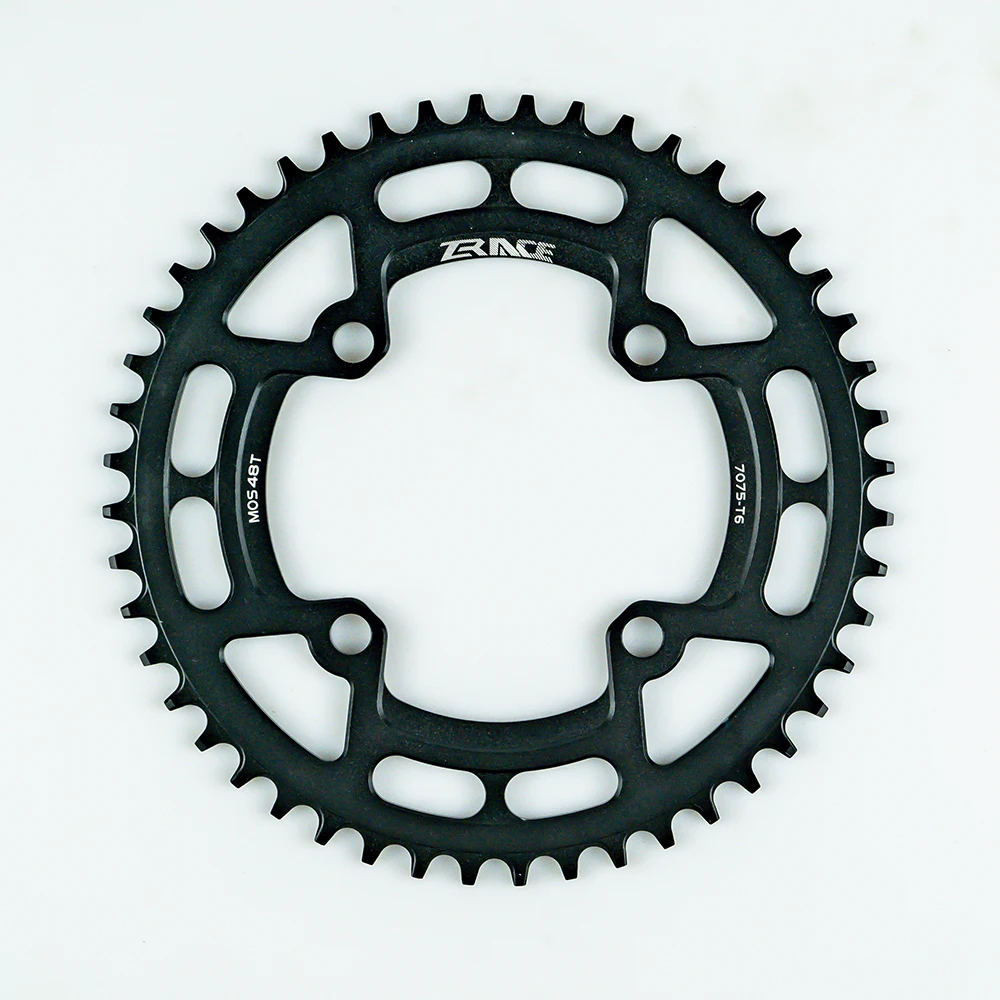 Black 48T ZRACE цепная цепь 40 T/42 T/44 T/46 T/48 T/50 T/52 T BCD104, узкий зуб AL7075 CNC, MTB/дорожный/складной велосипед/гравий-велосипеды - Цвет: Black 48T