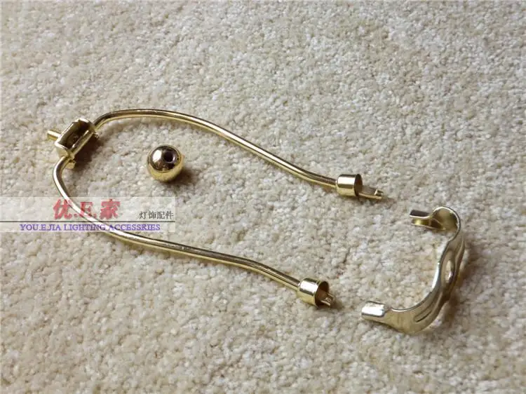 Комплект из 2-х предметов сверхпрочная золотистая/хромовая лампа-арфа Набор