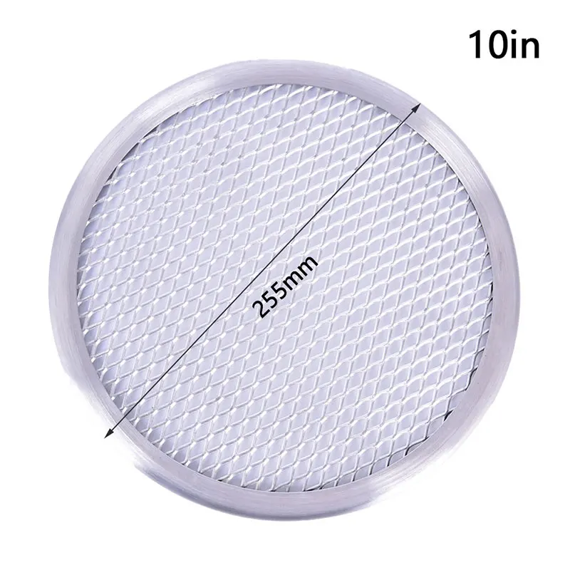 Алюминий сетки гриль пиццы Экран круглый выпечки сетчатый поднос Кухня