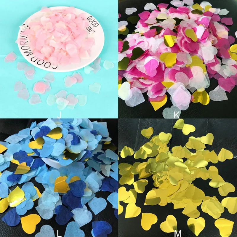 Сердце Конфетти биоразлагаемые Изысканная бумага красочные конфетти для Дня