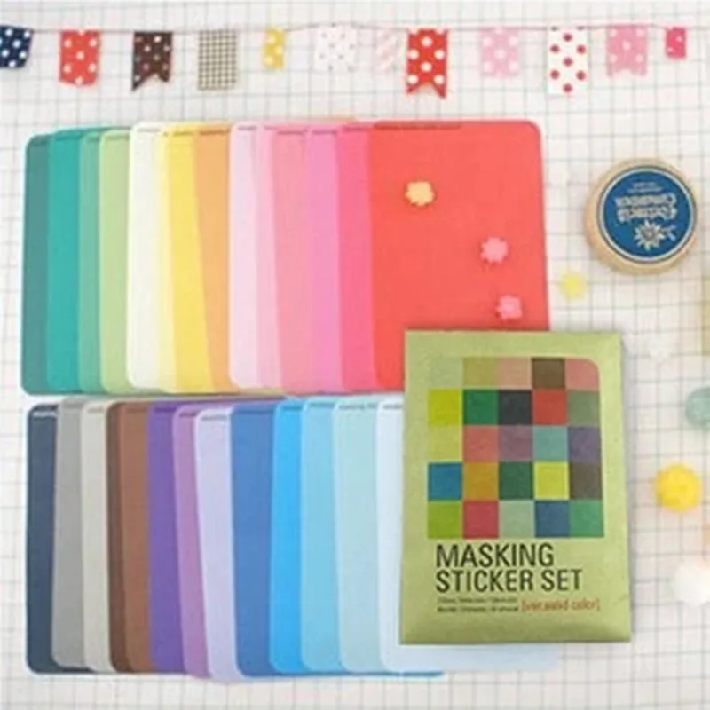 Набор Васи для скрапбукинга базовая Маскировочная лента наклейки рукоделия