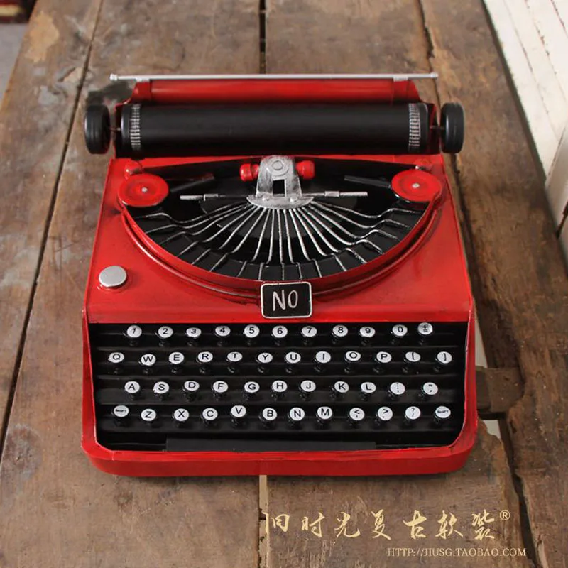 

FREE SHIPPING STRANGE NEW CREATIVE GIFTS HANDCRAFTS HOME DECORATIONS HOME ACCESSORIES RETRO VINTAGE RED TYPEWRITER MODEL 1:1