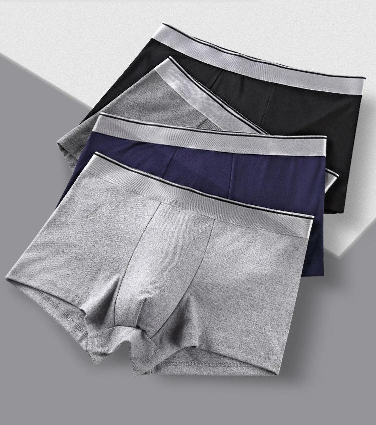 New Men's Underwear Men's Boxer Cotton Shorts Plus Size L-5XL Wide Edge Elastic Band Comfortable Breathable Male Panties