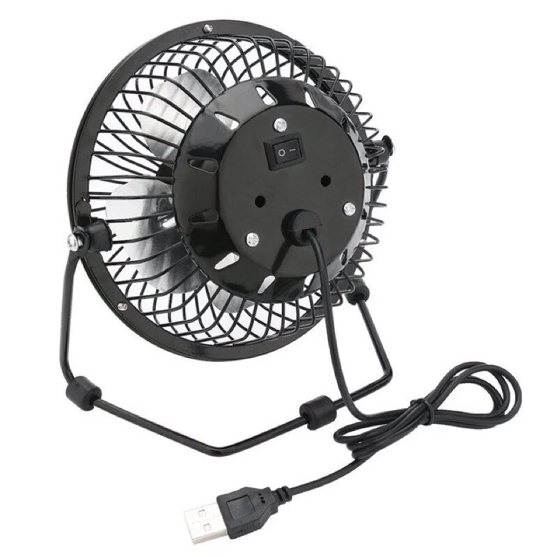 

Mini USB Table Desk Personal Fan 4' USB Cable Fan Metal Design, Quiet Operation