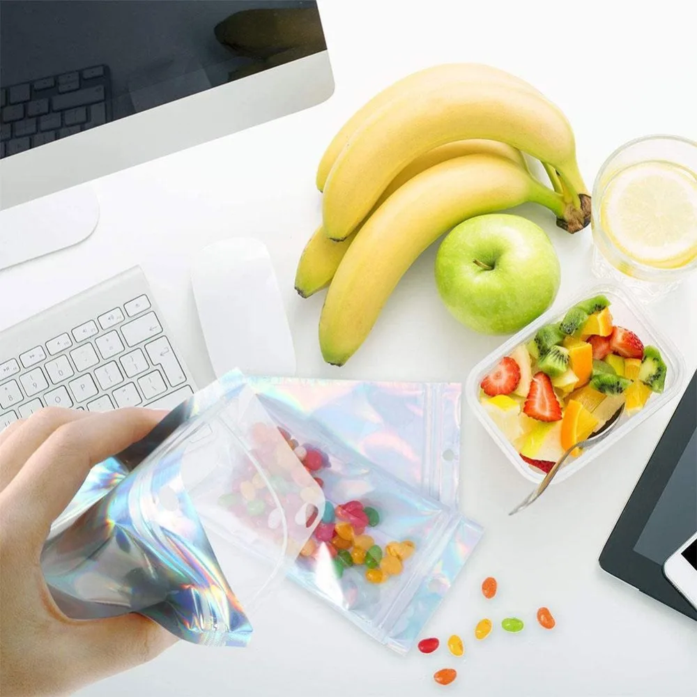 100 шт. радужная пленка для герметичной упаковки с одной стороны прозрачная