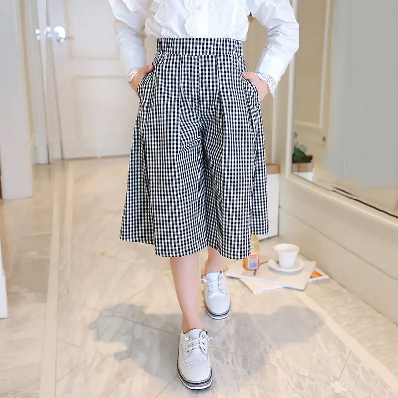 

2021 Summer Girls New Children Wide Leg Pants Baby Girl Thin Casual Loose Trousers Toddler Calf Length Pant Kids Clothes D693