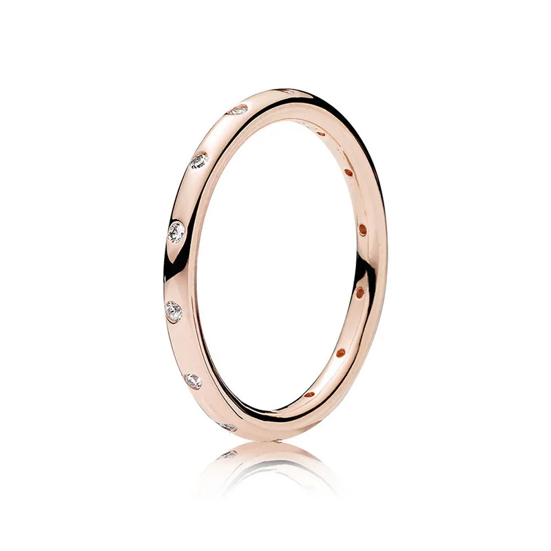 Аутентичные 925 пробы Серебряные Оригинальные сверкающие капли кольцо Европы для