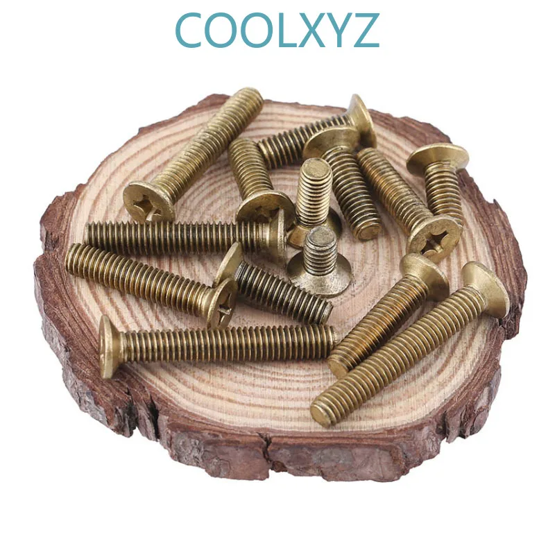 Cross Countersunk Head Brass Screw KM GB819 Philip's Flat Bolts Copper Machine Mini Screws M2 M2.5 M3 M4 15PCS | Обустройство