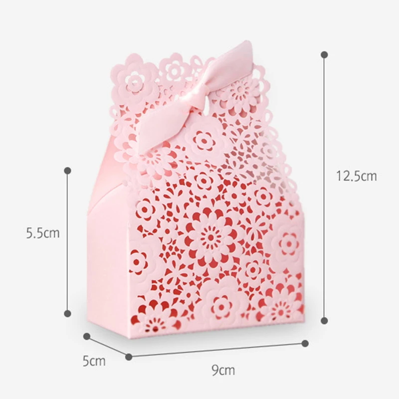 Подарочные пакеты с вырезами в форме цветка лента коробка для конфет 10/20/50 шт. |