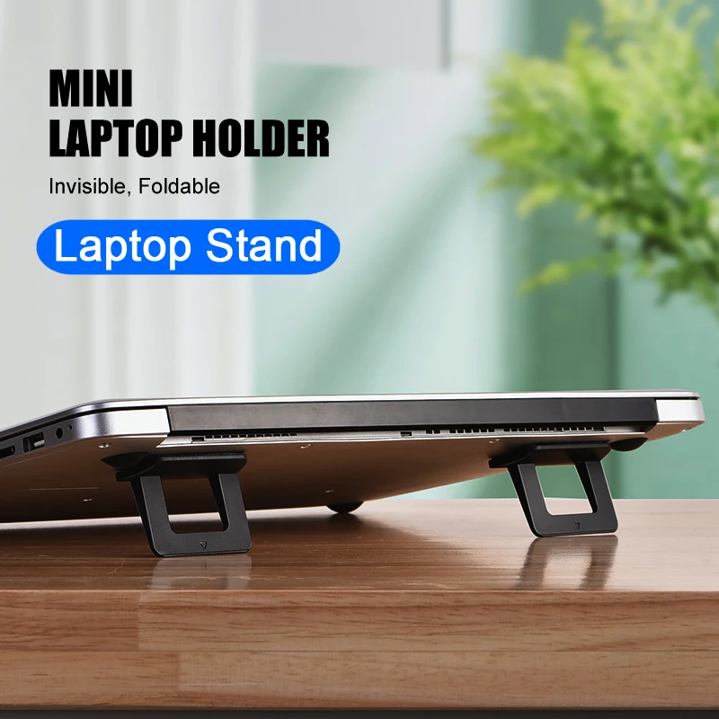 

ICE COOREL Mini Laptop Holder Universal Laptop Stand Adjustable Portable Non-slip Cooling Pad Notbook Stand for MacBook Pro Air