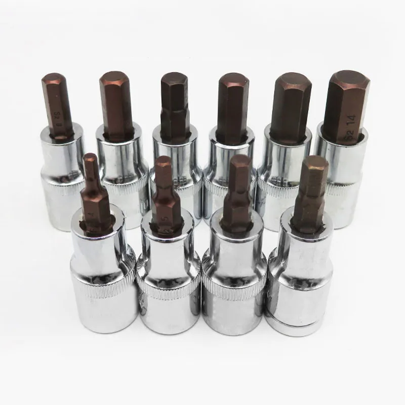 

48 мм Аллен/ключ 3/8 10 мм привод шестигранный бит торцевые инструменты H3 мм ~ 10 мм набор крепления